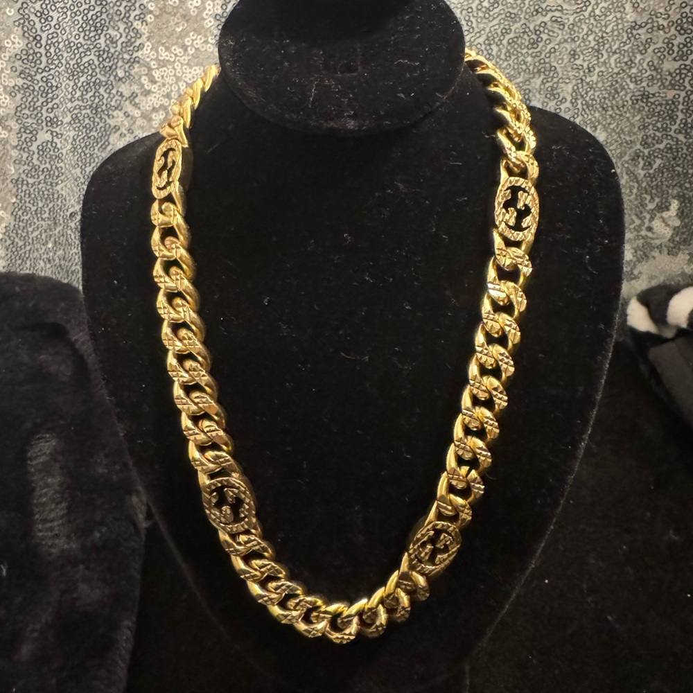 Gucci Gold Chain Interlock GG Necklace